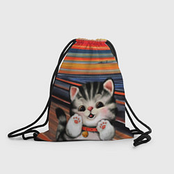 Рюкзак-мешок Крик котёнка мяу, цвет: 3D-принт