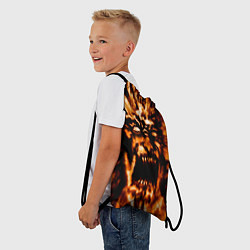 Рюкзак-мешок Fire demon scream, цвет: 3D-принт — фото 2