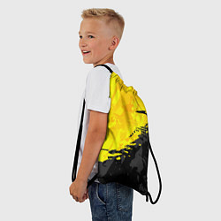 Рюкзак-мешок Black and yellow, цвет: 3D-принт — фото 2