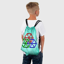 Рюкзак-мешок Невозможная геометрия - оптическая иллюзия, цвет: 3D-принт — фото 2