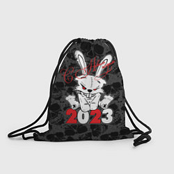 Рюкзак-мешок С Новым годом! 2023 Злой кролик, цвет: 3D-принт