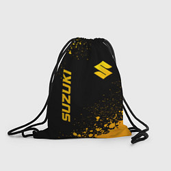 Рюкзак-мешок Suzuki - gold gradient: надпись, символ, цвет: 3D-принт