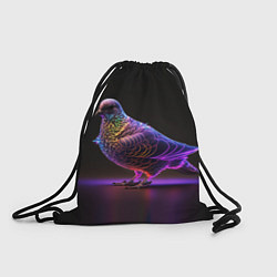 Рюкзак-мешок Неоновый голубь, цвет: 3D-принт