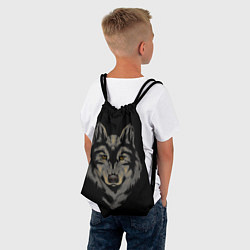 Рюкзак-мешок Голова серого волка, цвет: 3D-принт — фото 2