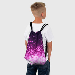 Рюкзак-мешок Розовые блёстки на тёмном фоне, цвет: 3D-принт — фото 2