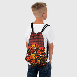 Рюкзак-мешок Россия-Хохлома, цвет: 3D-принт — фото 2