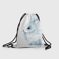 Рюкзак-мешок Милый кролик в акварельной технике, цвет: 3D-принт