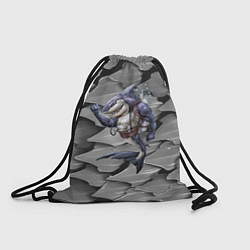 Рюкзак-мешок Акула - опытный аквалангист, цвет: 3D-принт
