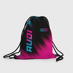 Рюкзак-мешок Audi - neon gradient: надпись, символ, цвет: 3D-принт