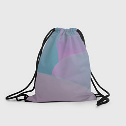 Рюкзак-мешок Розовые и голубые волны, цвет: 3D-принт