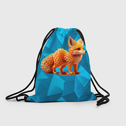 Рюкзак-мешок Полигональный лисёнок, цвет: 3D-принт
