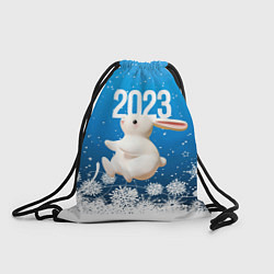 Рюкзак-мешок Белый большой кролик, цвет: 3D-принт