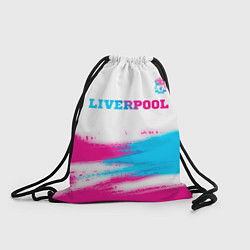 Рюкзак-мешок Liverpool neon gradient style: символ сверху, цвет: 3D-принт