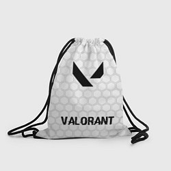 Рюкзак-мешок Valorant glitch на светлом фоне: символ, надпись, цвет: 3D-принт