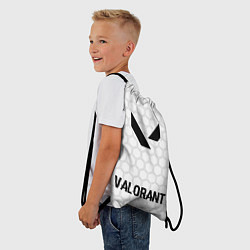 Рюкзак-мешок Valorant glitch на светлом фоне: символ, надпись, цвет: 3D-принт — фото 2