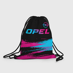 Рюкзак-мешок Opel - neon gradient: символ сверху, цвет: 3D-принт