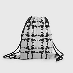 Рюкзак-мешок Черные рождественские олени, цвет: 3D-принт