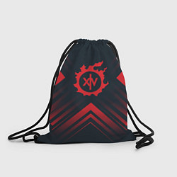 Рюкзак-мешок Красный символ Final Fantasy на темном фоне со стр, цвет: 3D-принт