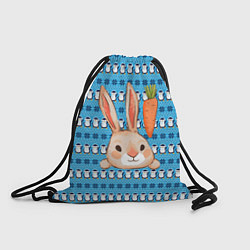 Рюкзак-мешок Заяц и морковка, цвет: 3D-принт