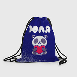 Рюкзак-мешок Юля панда с сердечком, цвет: 3D-принт