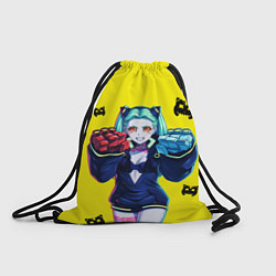 Рюкзак-мешок Ребекка из киберпанка - желтый, цвет: 3D-принт