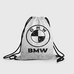Рюкзак-мешок BMW с потертостями на светлом фоне, цвет: 3D-принт