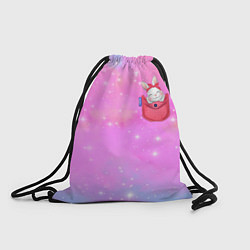Рюкзак-мешок Зайка в кармашке, цвет: 3D-принт