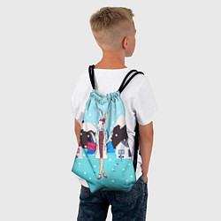 Рюкзак-мешок Модная зайчиха, цвет: 3D-принт — фото 2