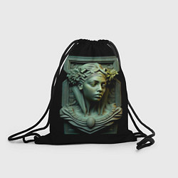 Рюкзак-мешок Нейросеть - барельеф античной девушки, цвет: 3D-принт
