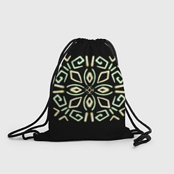 Рюкзак-мешок Зелено-желтый неон, цвет: 3D-принт