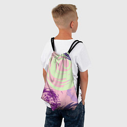 Рюкзак-мешок Розовый фон и разноцветные круги, цвет: 3D-принт — фото 2