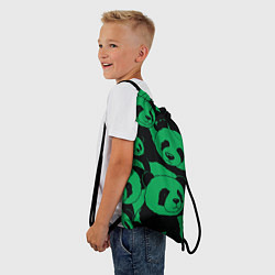Рюкзак-мешок Panda green pattern, цвет: 3D-принт — фото 2