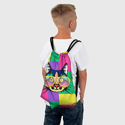 Рюкзак-мешок Кот в стиле поп-арт, цвет: 3D-принт — фото 2