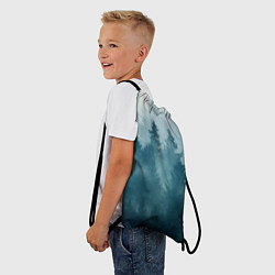 Рюкзак-мешок Лес градиент, цвет: 3D-принт — фото 2