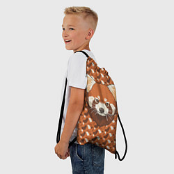 Рюкзак-мешок Милая красная панда, цвет: 3D-принт — фото 2