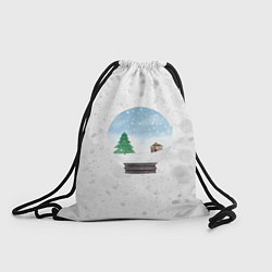 Рюкзак-мешок Зимняя метель, цвет: 3D-принт