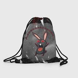 Рюкзак-мешок Черный кролик вопит как сумасшедший, цвет: 3D-принт