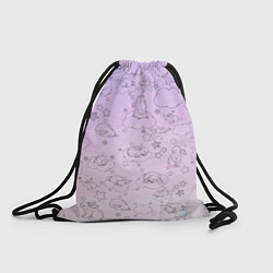 Рюкзак-мешок Зайчики в облачках, цвет: 3D-принт