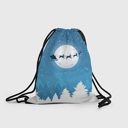 Рюкзак-мешок Новогодняя сказка дед мороз, цвет: 3D-принт