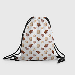 Рюкзак-мешок Новогоднее печенье - паттерн, цвет: 3D-принт