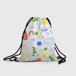 Рюкзак-мешок Детские рисунки, цвет: 3D-принт