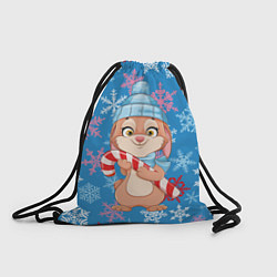 Рюкзак-мешок Зайка с карамелью, цвет: 3D-принт