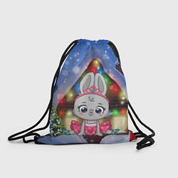 Рюкзак-мешок Зайка на шпагате, цвет: 3D-принт