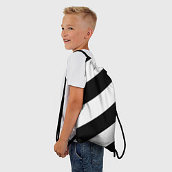 Рюкзак-мешок Черно-белые полосы, цвет: 3D-принт — фото 2