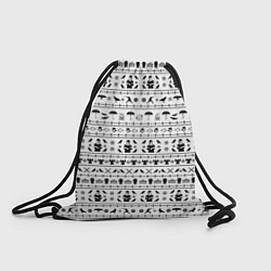 Рюкзак-мешок Black pattern Wednesday Addams, цвет: 3D-принт