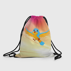 Рюкзак-мешок Полет мультяшной птицы, цвет: 3D-принт