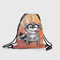 Рюкзак-мешок Енот высунул язык, цвет: 3D-принт