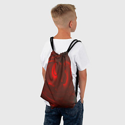 Рюкзак-мешок Темно красные волны, цвет: 3D-принт — фото 2