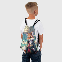 Рюкзак-мешок Лисица в мегаполисе, цвет: 3D-принт — фото 2