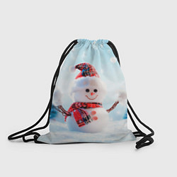 Рюкзак-мешок Милый снеговик, цвет: 3D-принт